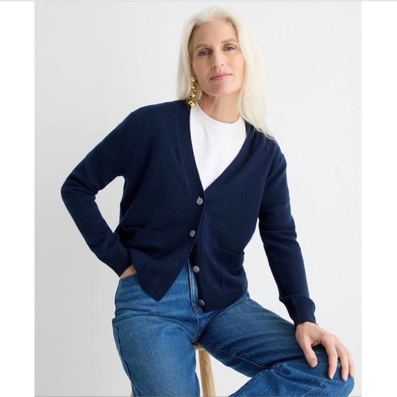 J. Crew Sweaters Jcrew Cotton Cashmere V Neck Cardigan Sweater